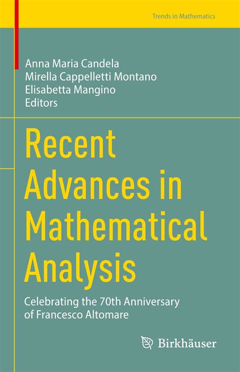 Recent Advances In Mathematical Analysis Celebrating The 70th