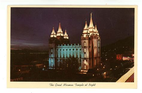 UT - Salt Lake City. Mormon Temple at Night | United States - Utah ...