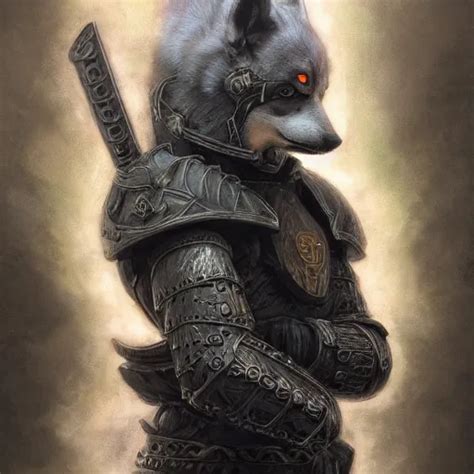 Berserk Black Armor Anthropomorphic Shiba Inu Shiba Stable