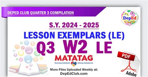 Quarter 3 Week 2 Lesson Exemplars Archives The Deped Teachers Club