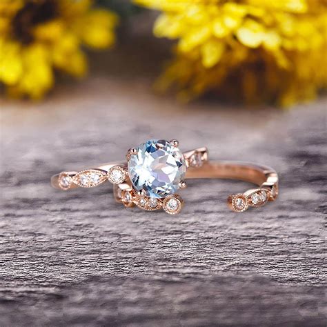 Vintage Inspired Rose Gold Engagement Rings