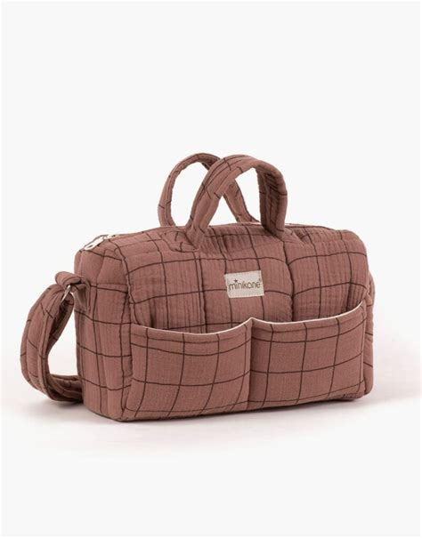 Minikane Sac Langer Carreaux Choco