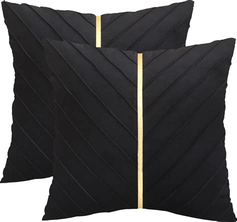 Amazon Alerfa X Inches Black Geometric Gold Leather Striped