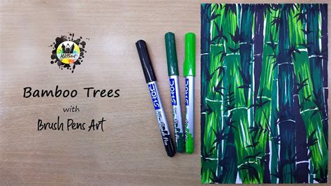 Brush Pens Art Of Bamboo Trees How To Draw Bamboo Trees With Brush