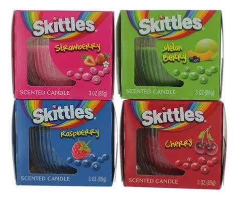 Paquete 4 Velas Aromáticas Skittles Nuevas 85gr Meses sin intereses