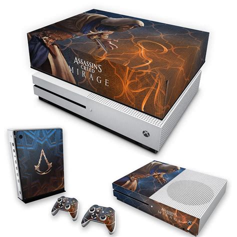 KIT Xbox One S Slim Skin E Capa Anti Poeira Assassin S Creed Mirage