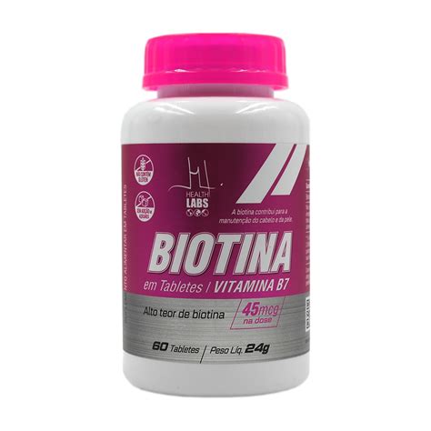 Biotina Mcg Tabletes Health Labs Drogaria