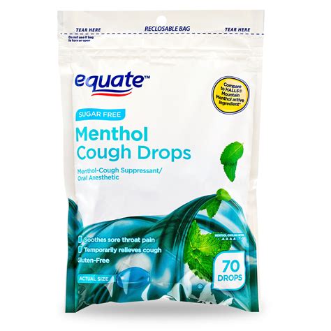 Brandclub Equate Sugar Free Menthol Cough Drops 70 Count