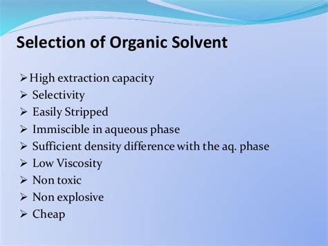 Solvent Extraction