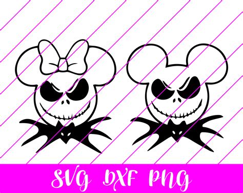 Mickey Mouse Jack Skellington Nightmare Before Christmas Svg Free