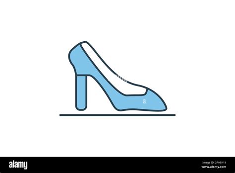 High Heels Icon Icon Related To Clothes Icon Set Flat Line Icon Style Simple Vector Design