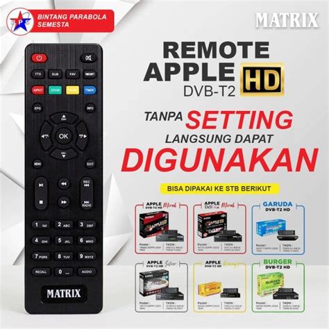 Remot Stb Matrix Remote Set Top Box Matrix Semua Type Matrix Langsung