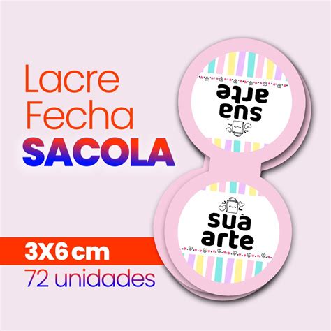 Adesivo Lacre Fecha Sacola Personalizado 3x6cm Corte Especial Shopee Brasil