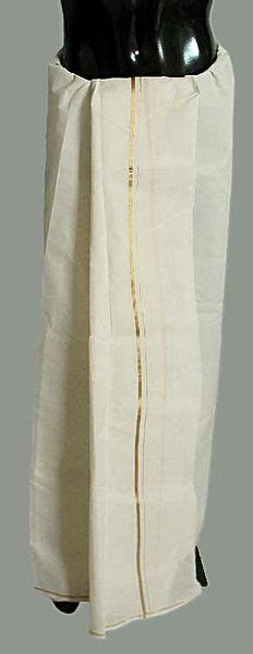 Off White Cotton Lungi With Golden Border