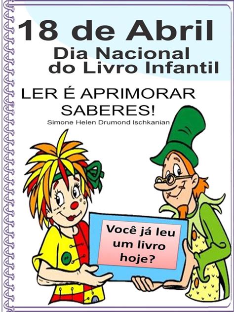 De Abril Dia Nacional Do Livro Infantil Atividades Para Baixar