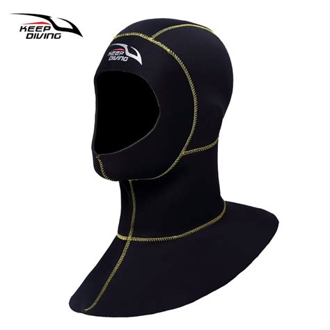 Keep Diving 3mm Neoprene Scuba Diving Hood With Shoulder Snorkeling Equipment Hat Cap Winter