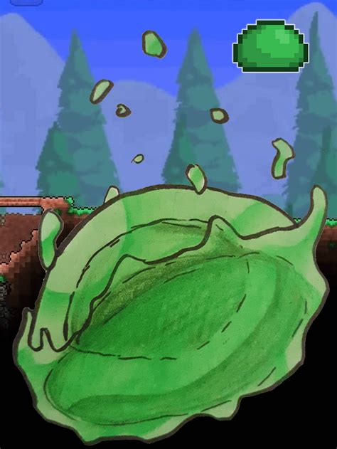 Drawing All Enemies Until 14 Is Released Day 37 Green Slime Terraria