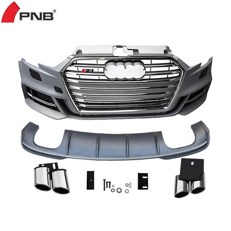 2017 2019 For Audi S3 Body Kit Front And Rear Bumper With Grill Durable