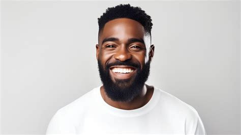 Premium Photo Closeup Photo Portrait Of A Handsome Black Man Smiling