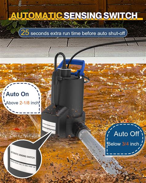 Snapklik 1 HP Automatic Submersible Sump Pump 3000 GPH Water