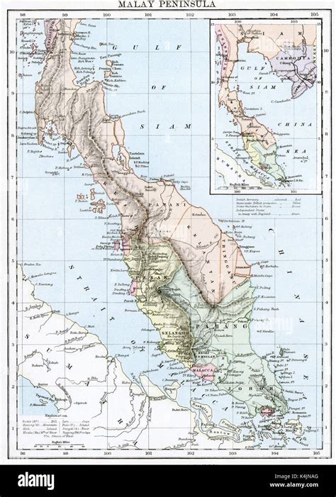 Malay Peninsula Map Hi Res Stock Photography And Images Alamy