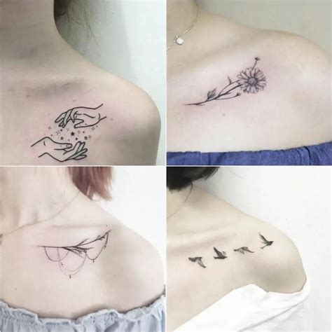 Tatuaje de clavícula para niñas los tatuajes femeninos más delicados y