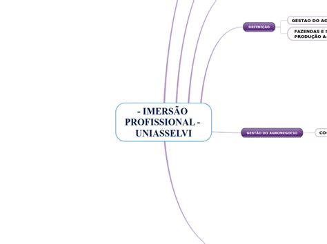 IMERSÃO PROFISSIONAL UNIA Mapa Mental Amostra