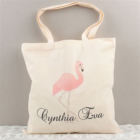 Flamingo Personalized Cotton Tote Bag