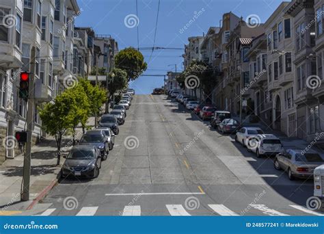 Calles Y Casas De San Francisco California Foto Editorial Imagen De