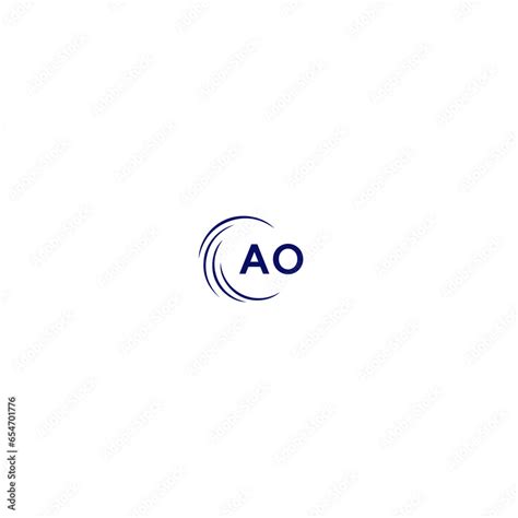 ao logo   design white ao letter ao   letter logo design