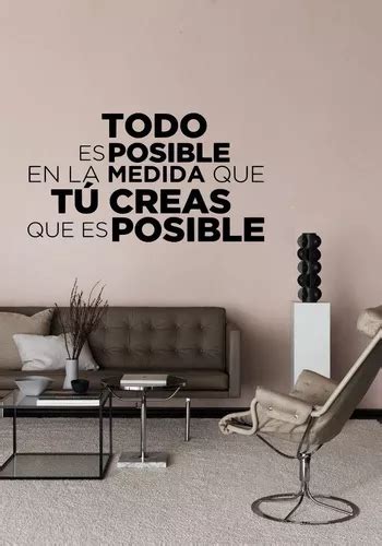 Vinil Decorativo Para Pared Frases Letras Todo Es Posible En