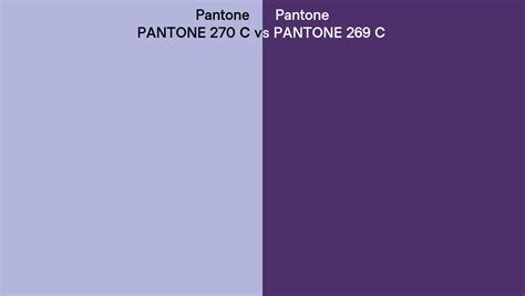 Pantone 270 C Vs Pantone 269 C Side By Side Comparison