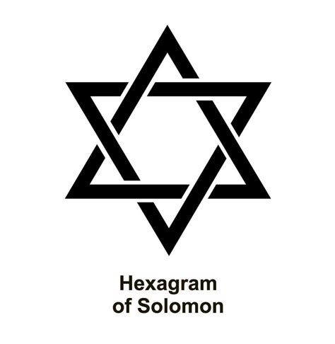 Solomon Hexagram. The Star of David. Black glyph icon. Magen David. Six ...