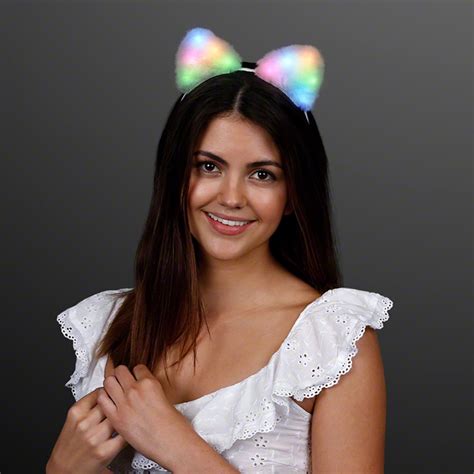 Multicolor Led Fluffy Cat Ear Headbands