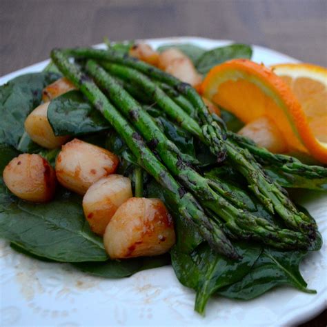 Seared Scallop And Asparagus Salad Recipe Asparagus Salad Recipe