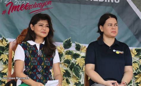 Dream On Imee Rejects Call For Sara Dutertes Cabinet Resignation