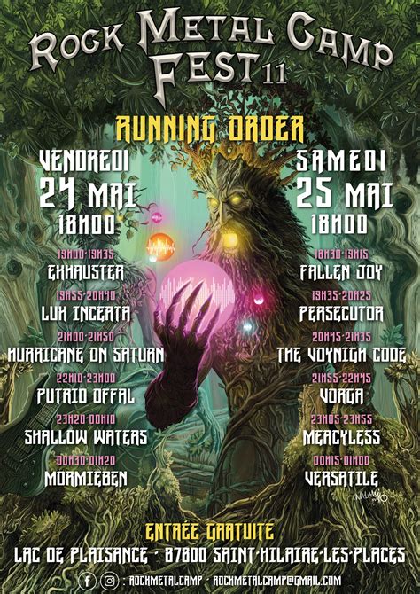 Running Order Du Rock Metal Camp Fest 2024 Blog Concerts Metal