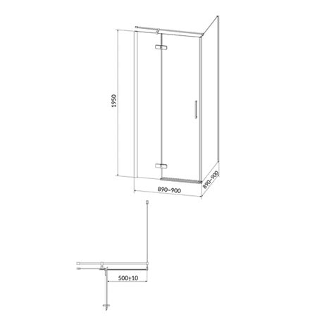 Cabina De Dus Patrata Cersanit Jota Cu Usa Batanta Stanga 90x90 Crom