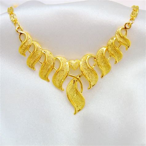 2014 Hong Kong Gold Shop With Paragraph 999 Gold Plated Copper Necklace