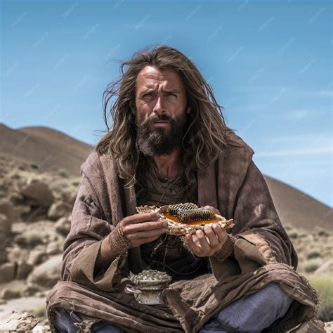 O Que João Batista Comeu No Deserto - João batista no deserto comendo mel silvestre imagens bíblicas | Foto ...