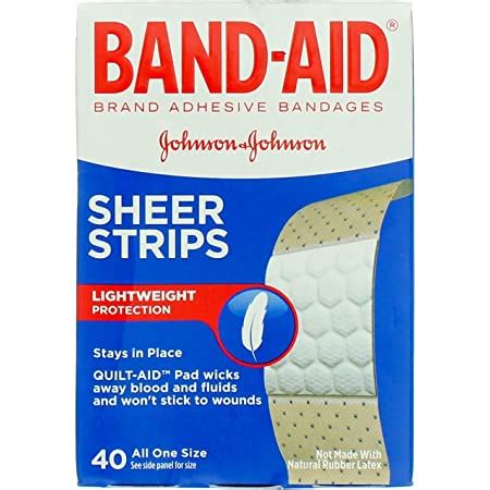 Amazon Band Aid Brand Tru Stay Sheer Bandages All One Size