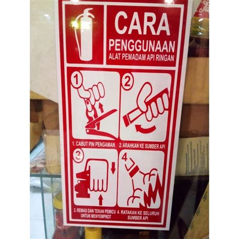 Jual Sticker Tata Cara Penggunaan Apar Shopee Indonesia