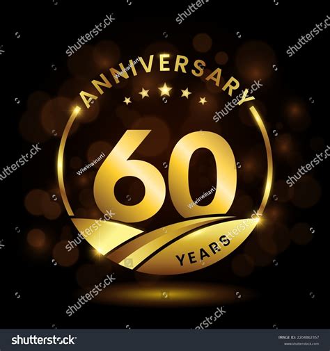 60 Years Anniversary Anniversary Celebration Logo Stock Vector (Royalty ...