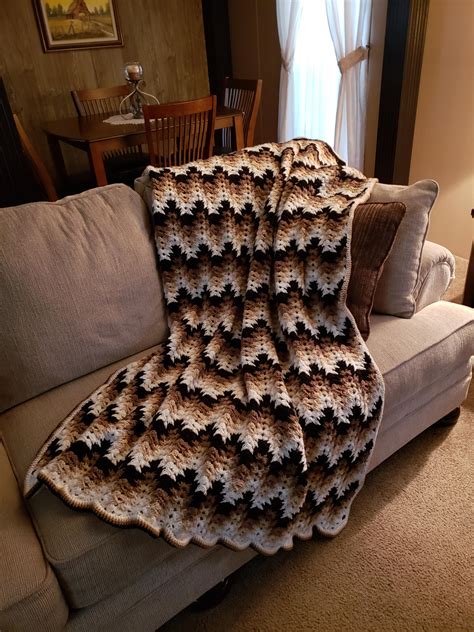 Granny Spiked My Ripple Afghan A Really Pretty Pattern And Fun To Make