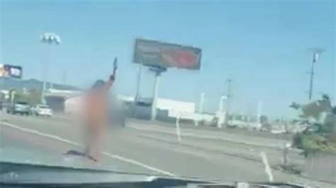 Naked Woman Pulls Up Car Takes Out Gun Opens Fire On California