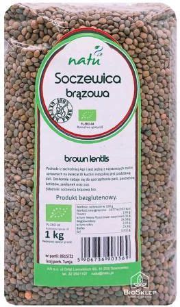 Natu Żywność Ekologiczna Soczewica Brązowa Bezglutenowa Bio 1kg Ceny