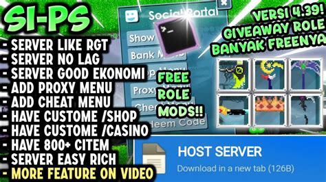 BUSET FREE ROLE MODS COY GROWTOPIA PRIVATE SERVER TERBARU 2023