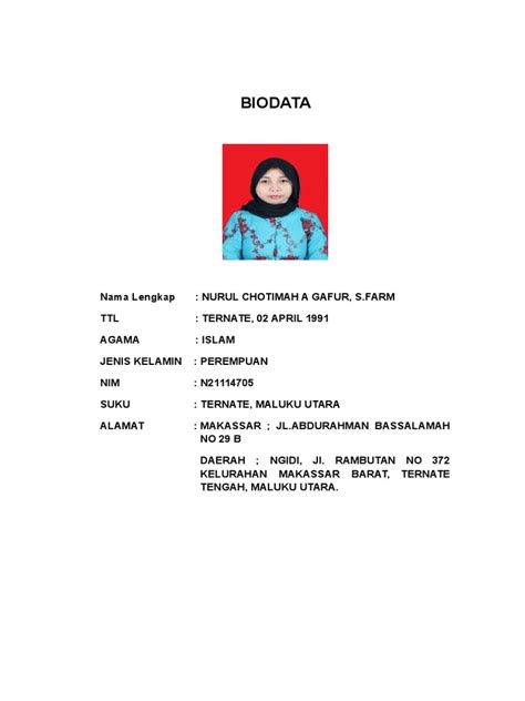 Pdf Biodata Nurul Chotimah Dokumen Tips