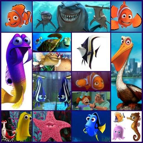 Disney Pixar Finding Nemo Characters Coral Marlin Dory Nigel