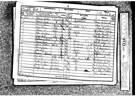 1851 Census Schedule 17